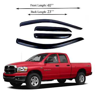 #ad Fits for 02 08 Dodge Ram 1500 03 09 Ram 2500 amp; 3500 Quad Cab Window Visor $31.99