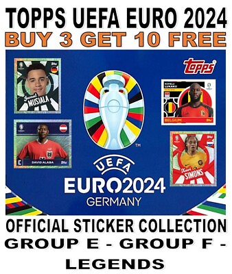 #ad TOPPS EURO 2024 GERMANY STICKER COLLECTION GROUP E GROUP F LEGENDS GBP 1.25