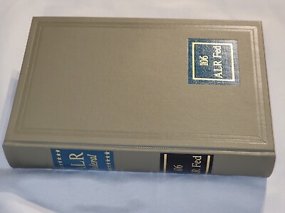 #ad American Law Reports ALR Federal Cases and Annotations Volume 106 $32.99