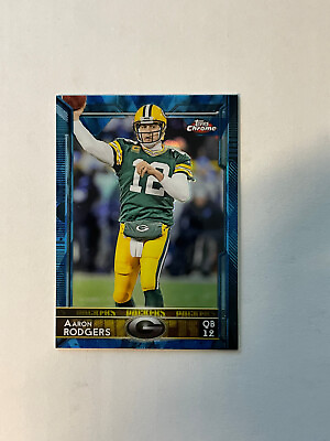 #ad Aaron Rodgers 2015 Topps Chrome Mini Diamond #2 Blue Refractor Green Bay Packers $7.95