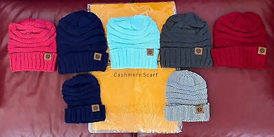 #ad Beanies amp; Scarves Knit Chunky Skully Cuffed Thick Soft Warm Unisex $5.48