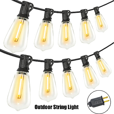 #ad 100FT Outdoor String Lights for Patio Waterproof Connectable LED Balcony Light $33.29