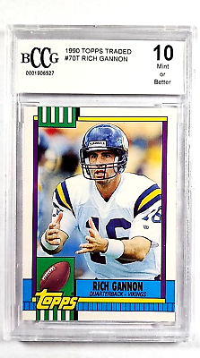 #ad 1990 Topps Traded #70T Rich Gannon Rookie RC BCCG 10 Mint or Better $13.99