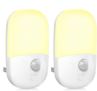 #ad Plug In Motion Activated Detector Sensor LED Indoor Night Light Electrical Home $19.99