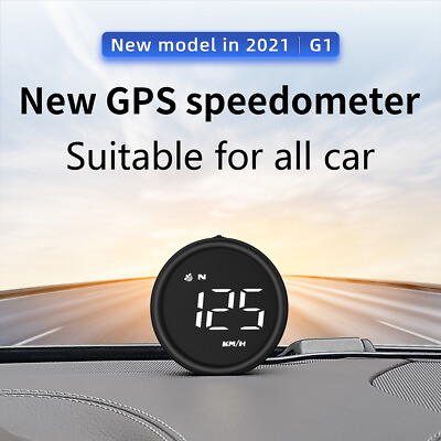 #ad Universal HUD Head UP GPS Speedometer Digital Display Car Speed Warning Alarm EUR 22.99