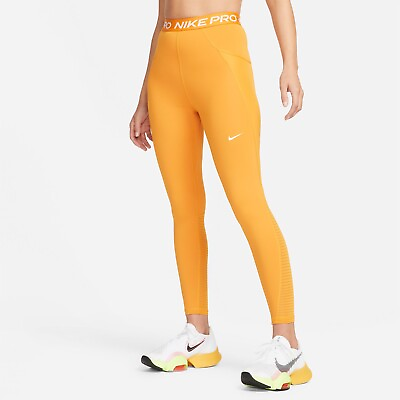 #ad Nike Pro Light Curry White DM6936 738 Women#x27;s High Waisted Leggings with Pockets $59.99