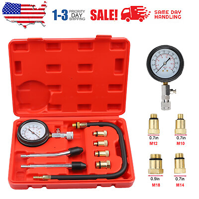 #ad Petrol Engine Cylinder Compression Tester Kit for Automotive Motorcycle Tool Kit $16.99
