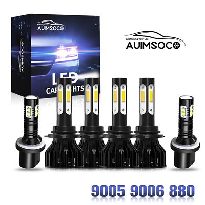 #ad Super Bright 6500K 6x LED Bulbs FogHeadlight For Chevy Silverado 1500 1999 2002 $64.99