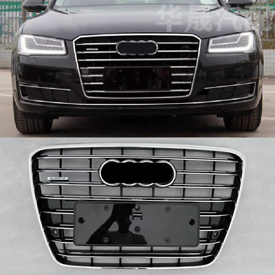 #ad Sprot Style Chrome ring Strip Front bumper Grille For Audi A8 S8 D4 2011 2013 $184.99