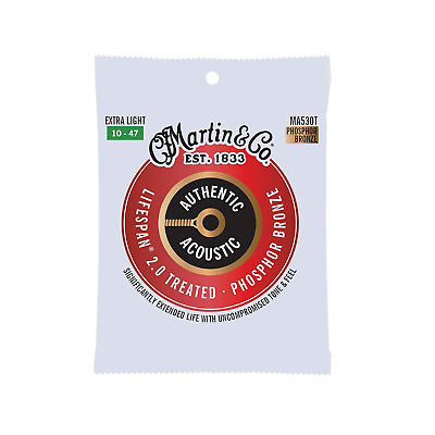 #ad Martin Authentic Acoustic Guitar Strings Lifespan 2.0 Treated $16.87