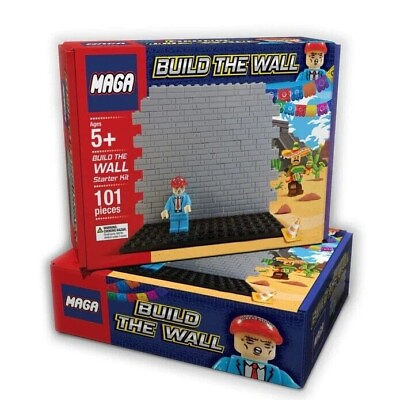 #ad MAGA Donald Trump Build The Wall Building Blocks Plastic Toys Legos $35.00