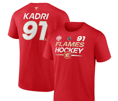 #ad Calgary NHL Flames Nazem Kadri #91 Heritage Classic Outdoor Game T Shirt XL C $54.99