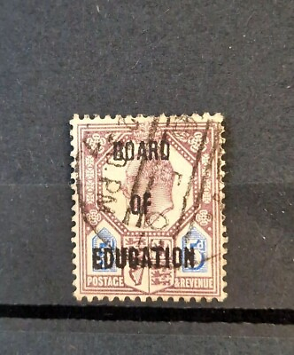 #ad EXCEPTIONAL 5d BOARD OF EDUCATION 1902 ED VII SG O38 2D O86 USED CAT VAL $17000 AU $1500.00