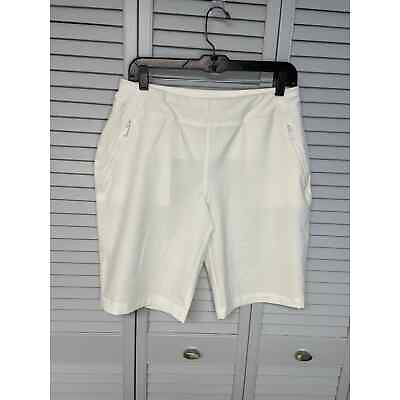 #ad Chico#x27;s Zenergy stretch pull on light shorts w zipper pockets women#x27;s size 4 $20.00