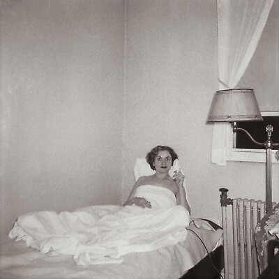 #ad Smoking In Bed After Sex Photo 1950s Undressed Lady Under Sheets Found Snapshot $19.91