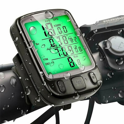 #ad Waterproof Wired LCD Digital Cycle Bike Computer Bicycle Speedometer Odometer US $9.98
