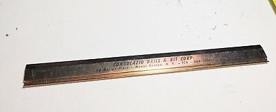 #ad Vintage Consolazio Drill amp; Bit Corp Mount Vernon NY Advertising Metal Ruler $19.99