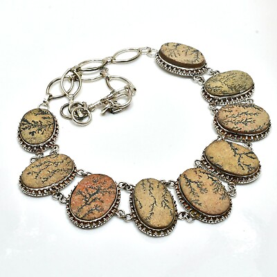 #ad Psilomelane German Dendrite Handmade 925 Sterling Silver Necklace Gift For Her $49.99