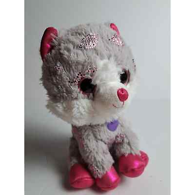 #ad Hugfun Internation quot;Rescuedquot; Dog Pink amp; Grey Plush Stuffed Animal Toy 8quot; Collar $9.99