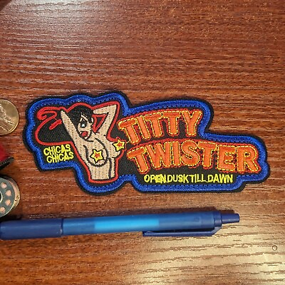 #ad Titty Twister Bar Dust Till Dawn TV Show Horror Embroidered Iron On Patch 2x5quot; $6.00