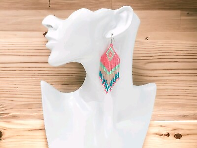 #ad Beadwork earringsMulti Coloured earrings Boho earringsAbstract earrings. $15.50