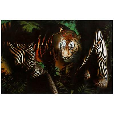 #ad Goncharenko quot;The Ladies with the Tigerquot; Signed Canvas Limited Edition Artwork $460.00