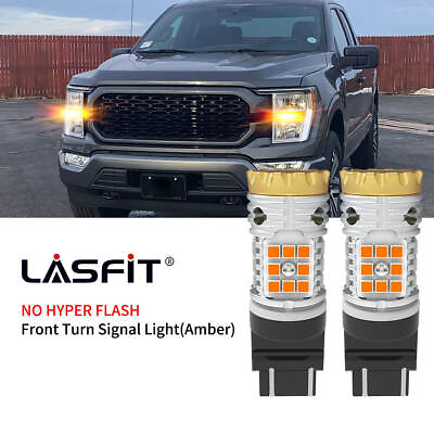 LASFIT 4257 LED Front Turn Signal Light Canbus Amber for Ford F 150 2019 2022 2X $49.99