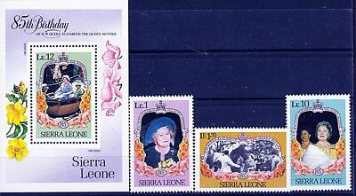 #ad 👉 SIERRA LEONE 1985 QUEEN MUM S S MNH ROYALTY FLOWERS $2.66