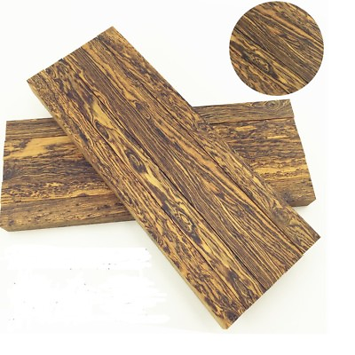 #ad 2 Pcs Mexico Cocobolo Wood Knife Handle Material Scales Blanks 120x40x10mm $19.66