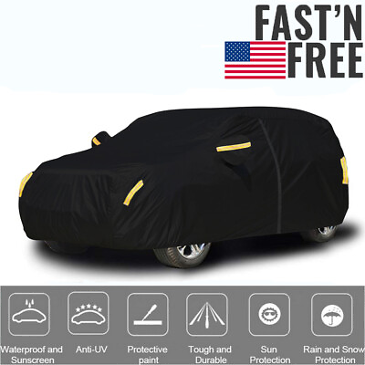 #ad 190T Full SUV Car Cover Waterproof Protection Dust Outdoor Sun UV Universal Fit $39.99