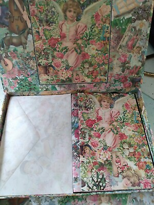 #ad Vintage Victorian Set of 20 Blank Note Cards with Envelopes And Box $14.90