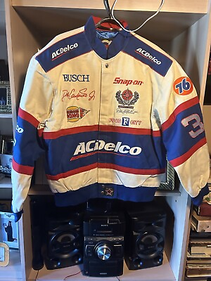 #ad Vintage Jeff Hamilton NASCAR Jacket Dale Earnhardt Jr AcDelco M 1998 $150.00