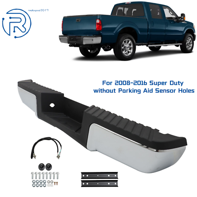 #ad For 2008 2016 Ford F250 F350 F450 Super Duty Chrome Steel Rear Bumper Assembly $199.94