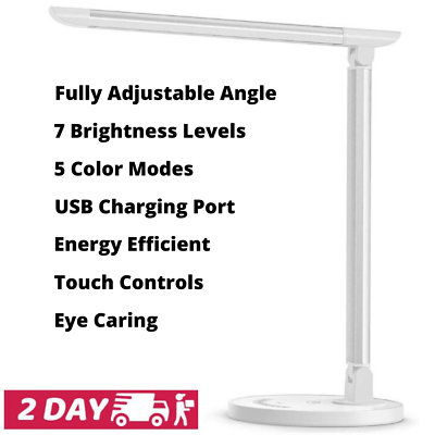 #ad Adjustable Office Desk LED Lamp Executive Architect Metal Modern Bright With USB $49.99