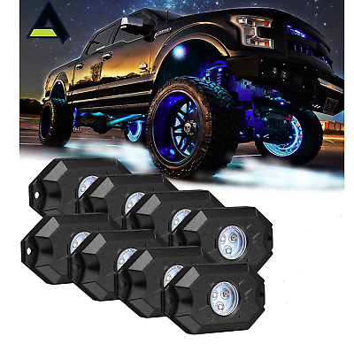 #ad 8x RGB LED Light Rock Bluetooth Control FITS Nissan Titan Pro 4x 4x4 crewcab $39.99