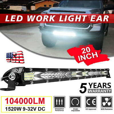 20quot;inch 1520W LED Light Bar Flood Spot Combo For Jeep Offroad Driving Truck SUV $16.61