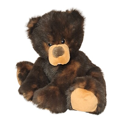 #ad Emrad Creations 14quot; Large Dark Brown and Beige Teddy Bear Soft Cuddly Plush $12.97
