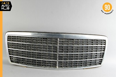 #ad 92 94 Mercedes W140 300SD S500 Hood Radiator Grille Grill Chrome OEM $136.95