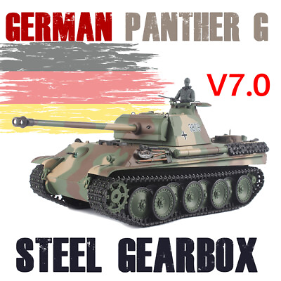 #ad 1 16 2.4G RC Henglong Smokeamp;Sound German Panther G Tank 3879 V7.0 Upgrade Ver C $254.99