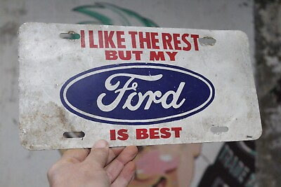 #ad VINAGE 1960s I LIKE THE REST BUT MY FOR IS BEST LICENSE PLATE VANITY TIN SIGN $27.50