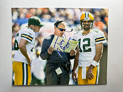 #ad Tom Clements 8x10 Signed Auto Photograph Green Bay Packers Aaron Rodgers $14.99