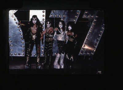 #ad KISS Gene Simmons Band Promo Shoot Full Stage Make up Original 35mm Transparency $24.99