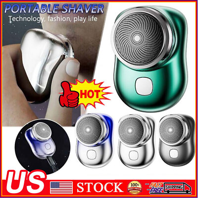 Mini Shave Portable Electric Shaver for Men Razor Beard Trimmer USB Rechargeable $10.99