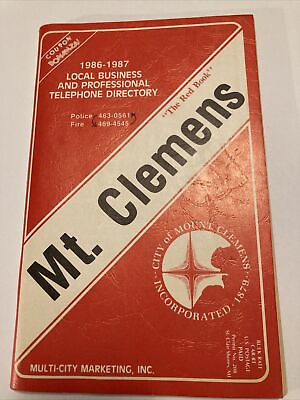 #ad 1986 1987 Local Business Telephone Directory Mt Clemens $10.00