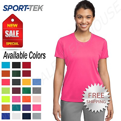 #ad Sport Tek Womens Dry Fit Workout PosiCharge Moisture Wicking T Shirt M LST350 $10.14