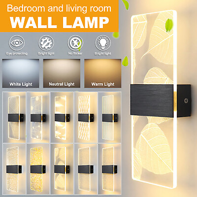 #ad Modern LED Wall Light Up Down Indoor Bedroom Sconce Lamp Home Lighting Fixture $32.99