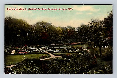 #ad Saratoga Springs NY New York Aerial In Canfield Gardens Vintage Postcard $7.99