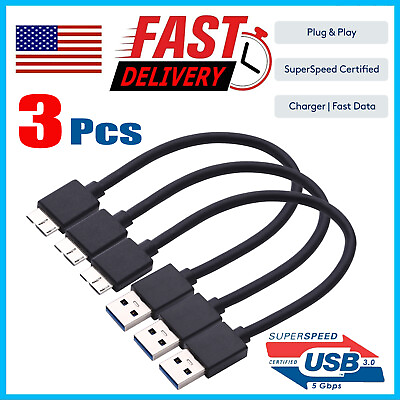 #ad 3X Micro USB 3.0 Cable High Speed Data SYNC For HDD Portable External Hard Drive $6.75