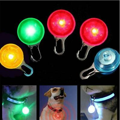 #ad Pet Dog Cat Puppy LED Flashing Collar Tag Clip Buckle Night Light Safety Pendant $2.32