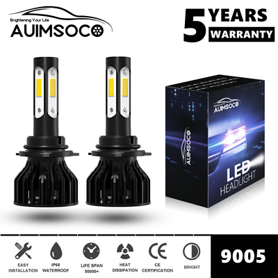 #ad 9005 2Pcs LED Headlight Super White High Bulbs For Toyota Land Cruiser 1991 2015 $29.99